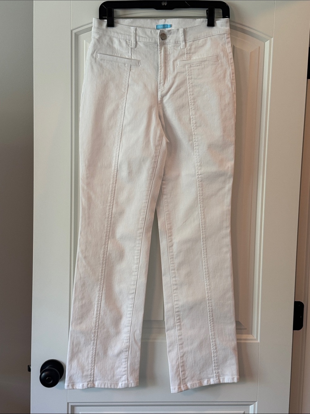 J. McLaughlin White Straight-Leg Jeans